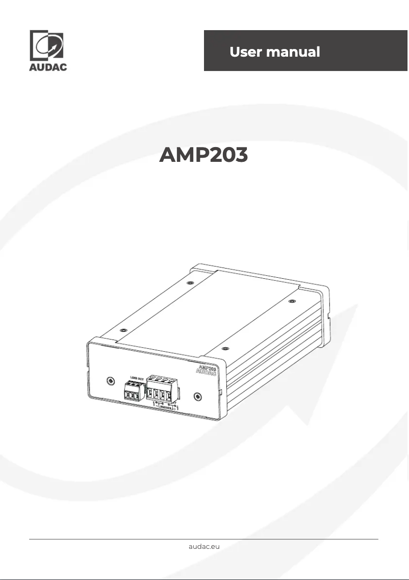 Image de la première page du manuel de l'appareil AMP203