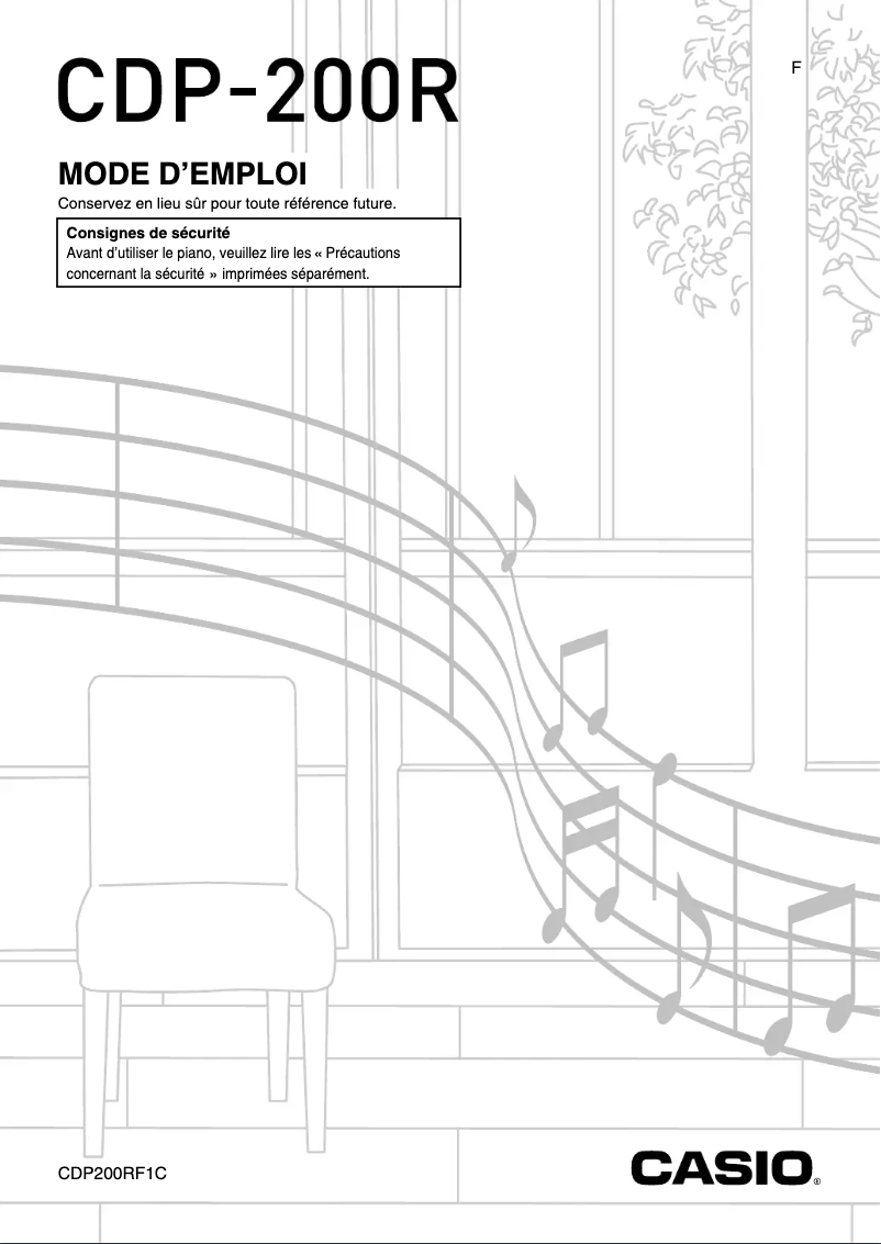 Page 1 de la notice Manuel utilisateur Casio CDP-200R