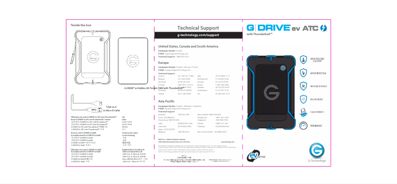Image de la première page du manuel de l'appareil G-Drive ev