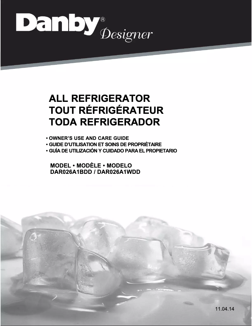 Page 1 de la notice Manuel utilisateur Danby DAR026A1WDD