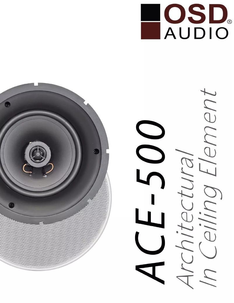 Page 1 de la notice Manuel utilisateur OSD Audio ACE500