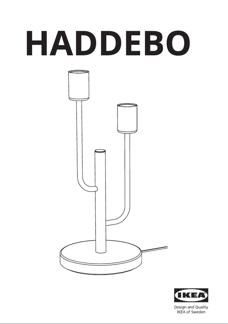 Page 1 de la notice Manuel utilisateur Ikea HADDEBO 305.088.32
