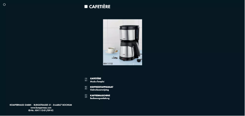 Image de la première page du manuel de l'appareil KH 1115