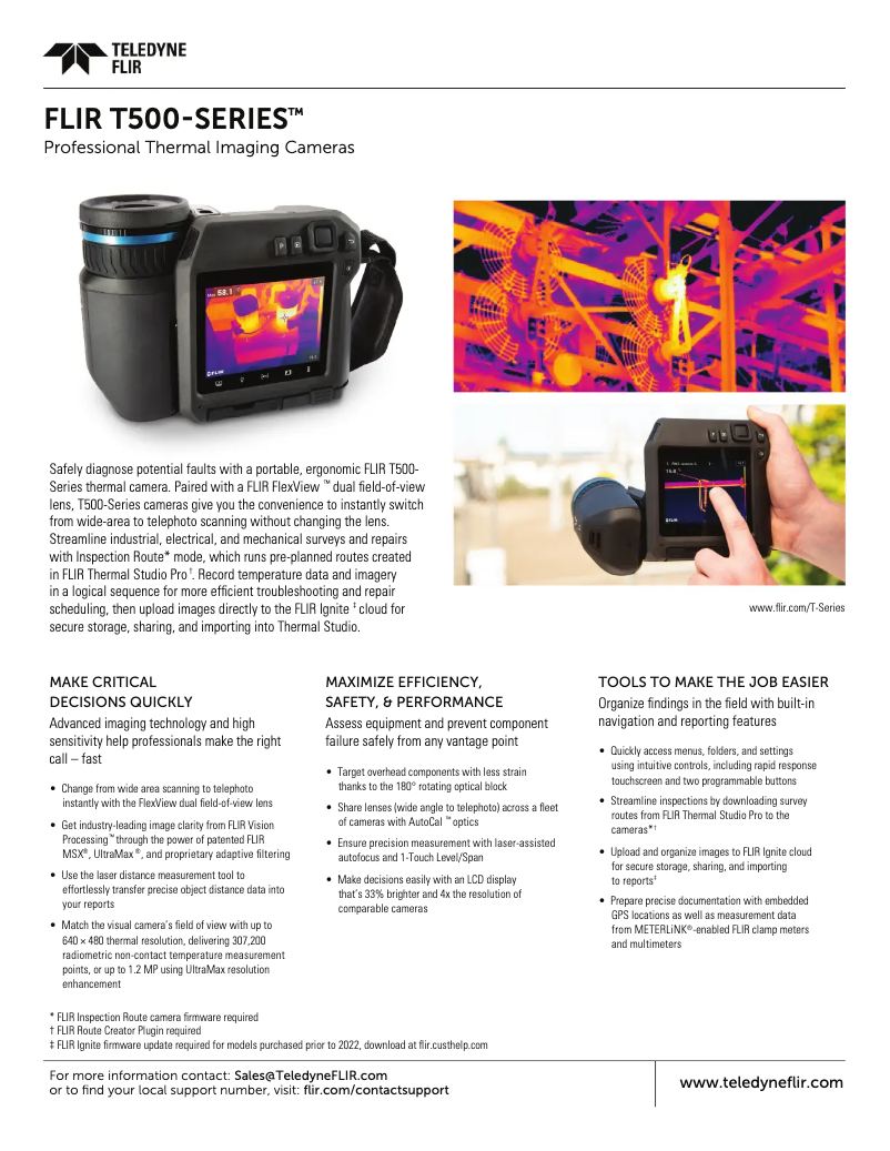 Page n°1 - Fiche technique FLIR Professional T530