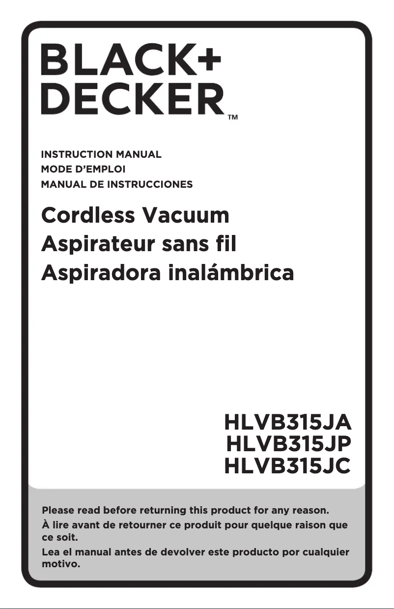 Image de la première page du manuel de l'appareil HLVB315JP07