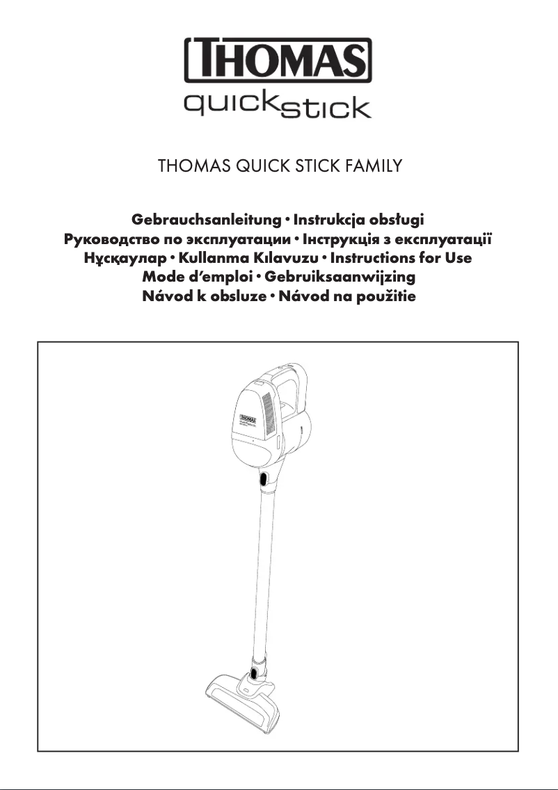 Page 1 de la notice Manuel utilisateur Thomas Quick Stick Family