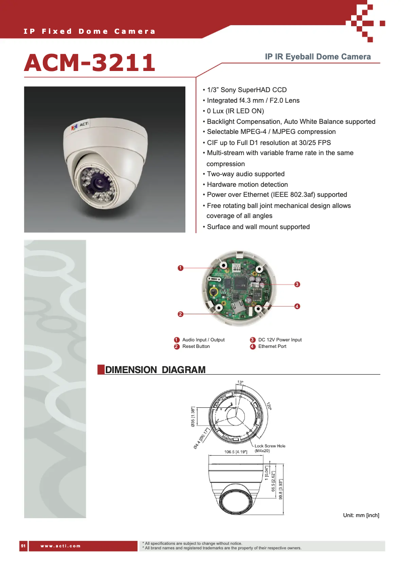 Image de la première page du manuel de l'appareil ACM-3211