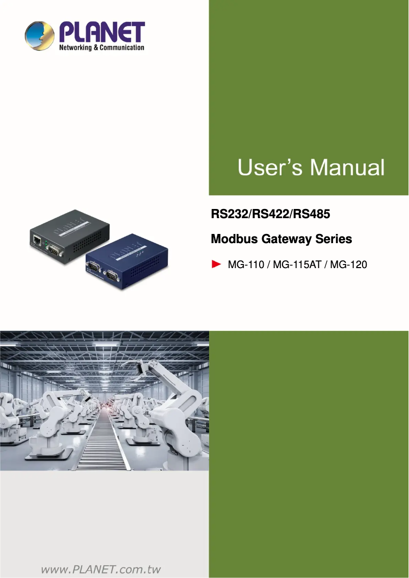 Image de la première page du manuel de l'appareil MG-120