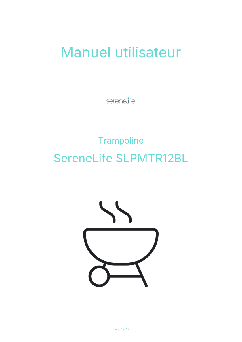 Image de la première page du manuel de l'appareil SLPMTR12BL