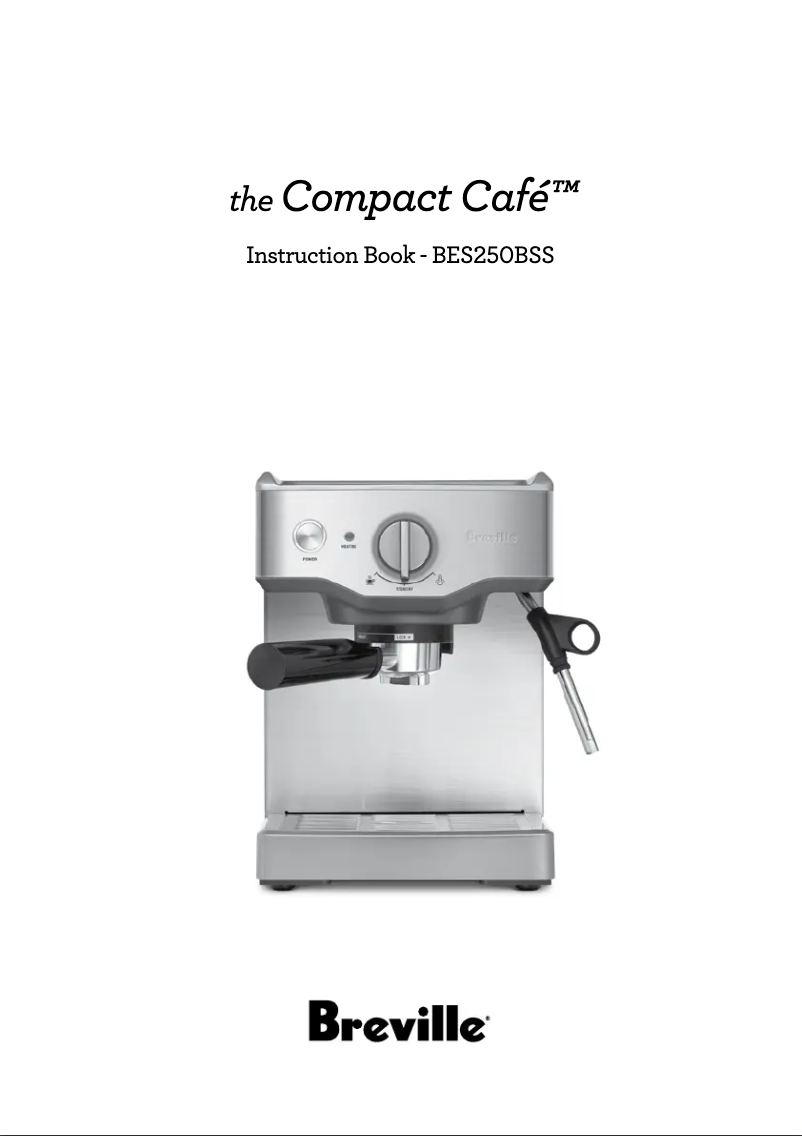 Image de la première page du manuel de l'appareil the Compact Café BES250