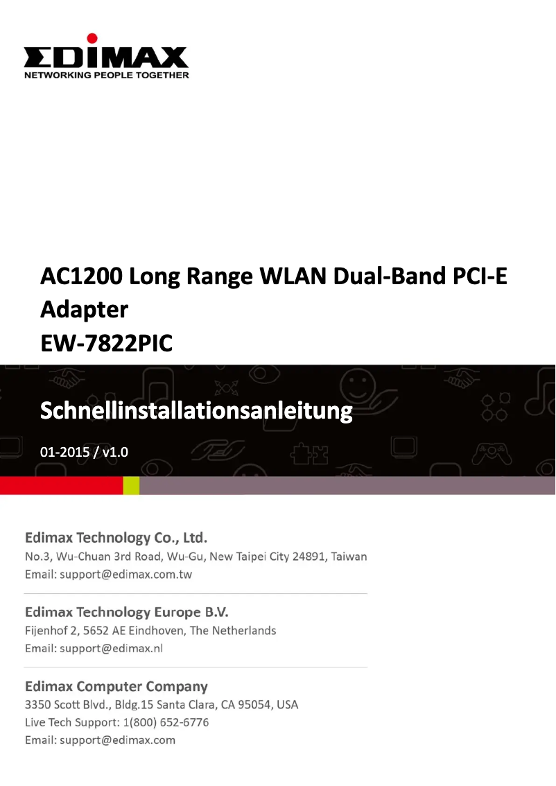 Page n°1 - Manuel utilisateur Edimax EW-7822PIC