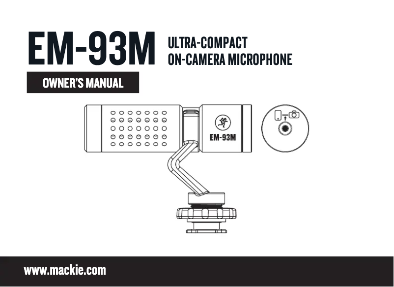 Page n°1 - Manuel utilisateur Mackie EM-93M