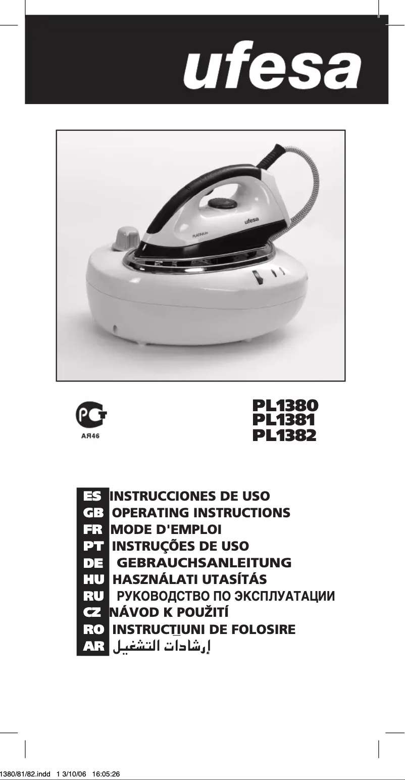 Page n°1 - Manuel utilisateur Ufesa PL1381