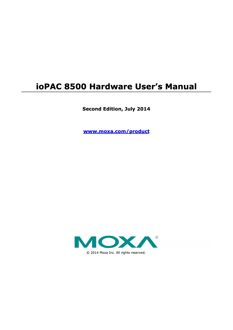 Page n°1 - Manuel utilisateur Moxa RM-3802-T