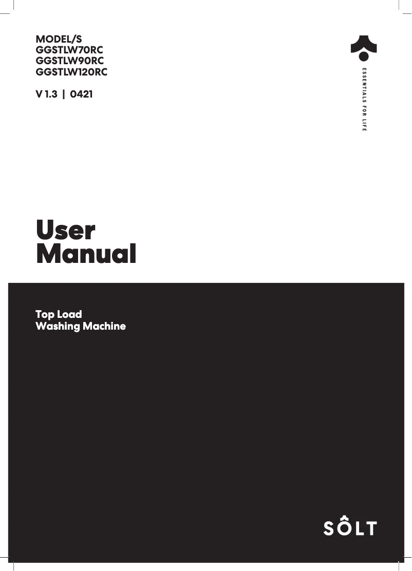 Page n°1 - Manuel utilisateur Sôlt GGSTLW70RC