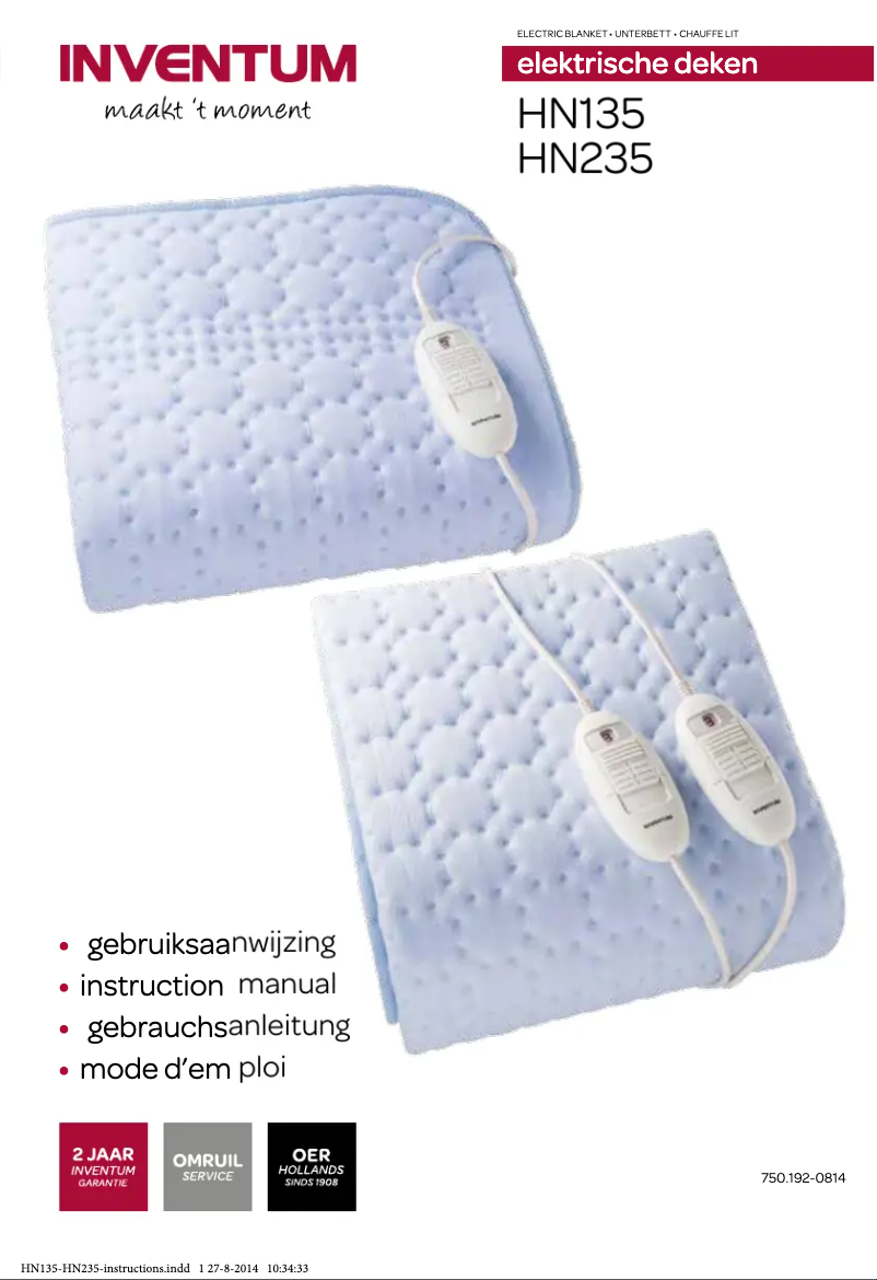 Page 1 de la notice Manuel utilisateur Inventum HN235