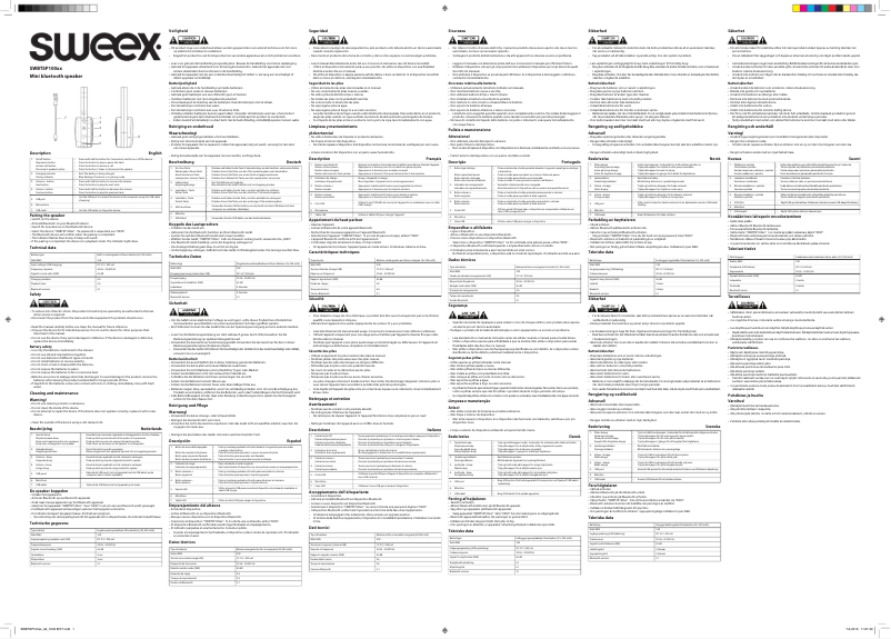 Página 1 del manual Manual de usuario Sweex SWBTSP100BU