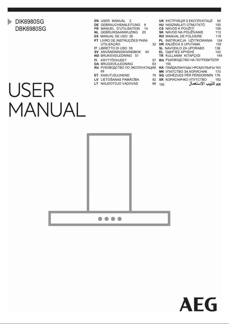 Image de la première page du manuel de l'appareil DBK6980SG