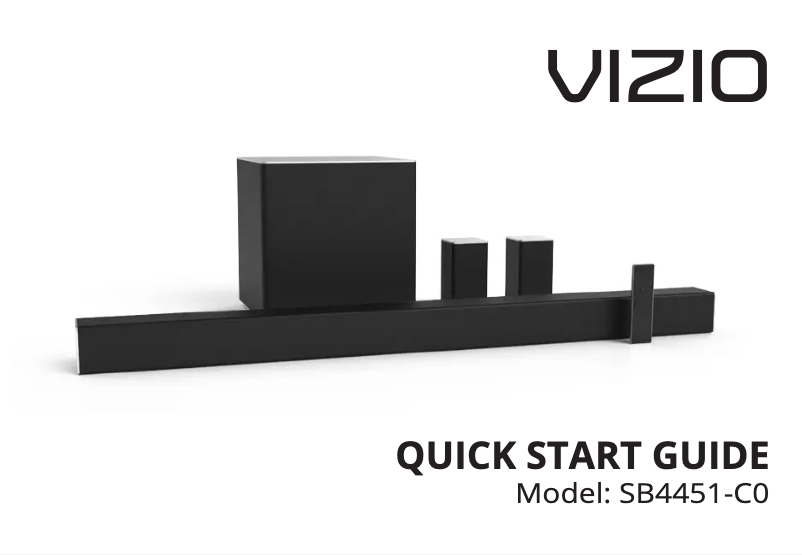 Page 1 of the manual User Manual VIZIO SB4451-C0