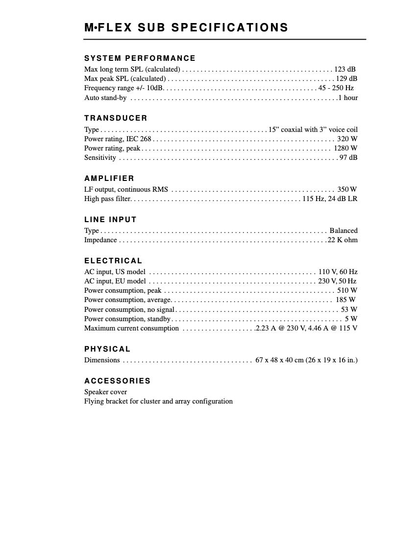 Page n°1 - Fiche technique Martin M•Flex S