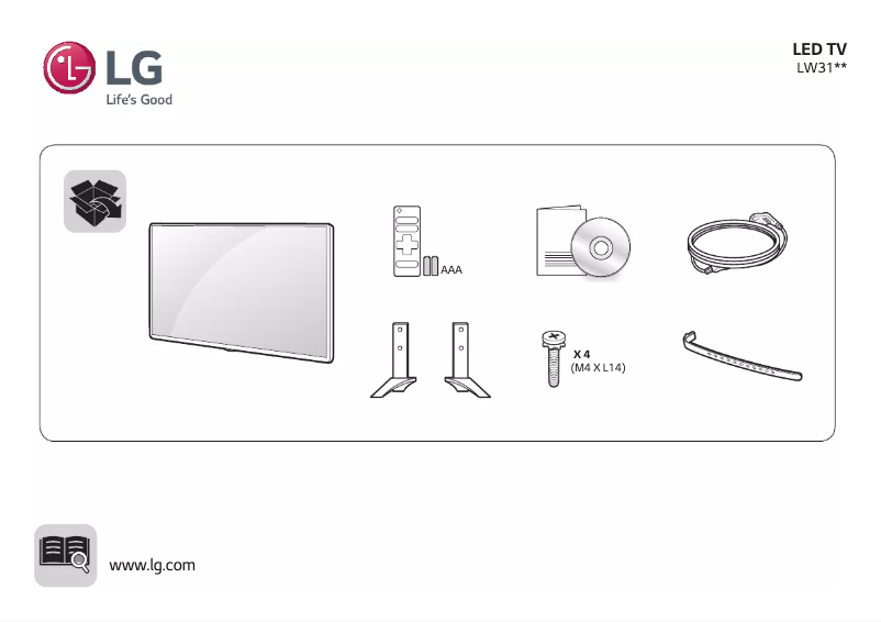 Image de la première page du manuel de l'appareil 49LW310C