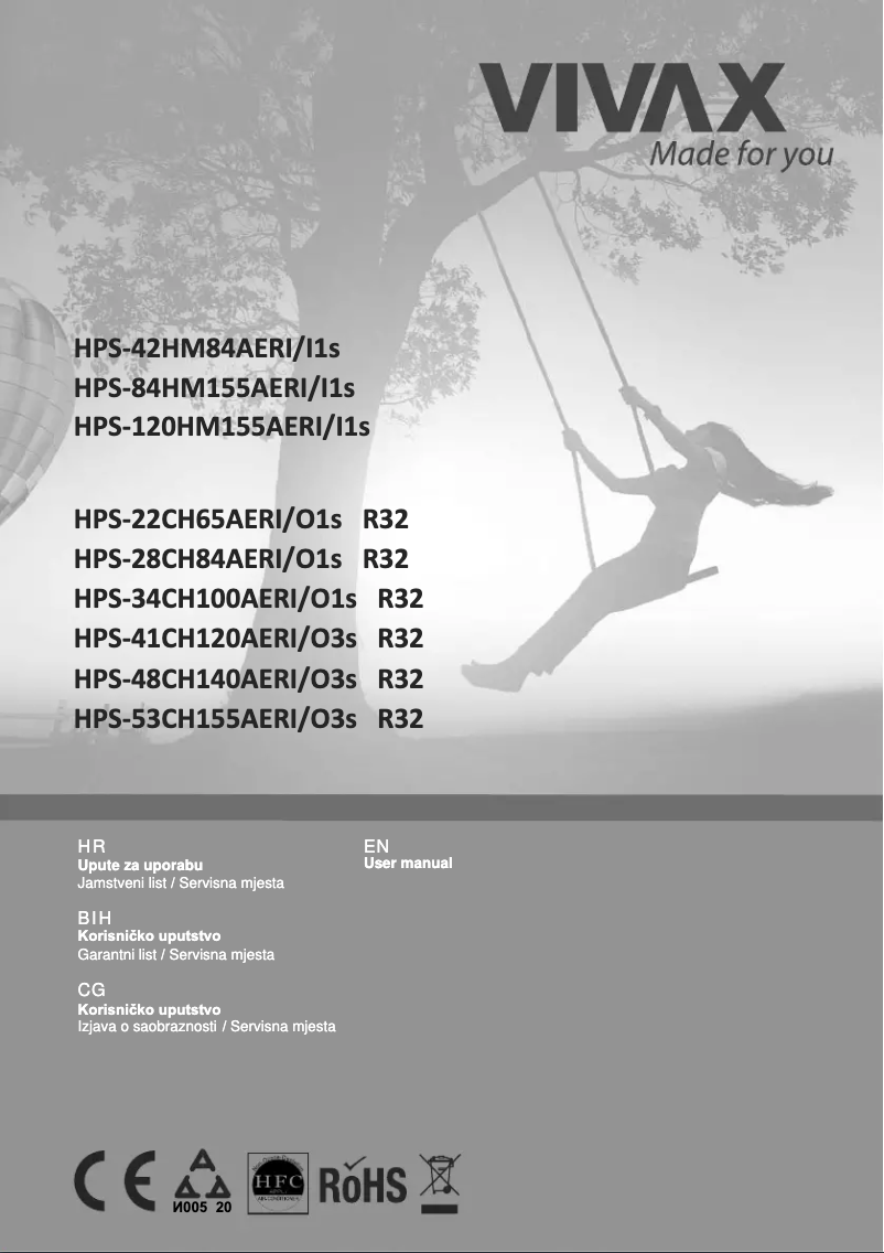 Page n°1 - Manuel utilisateur Vivax HPS-22CH65AERI/O1s R32