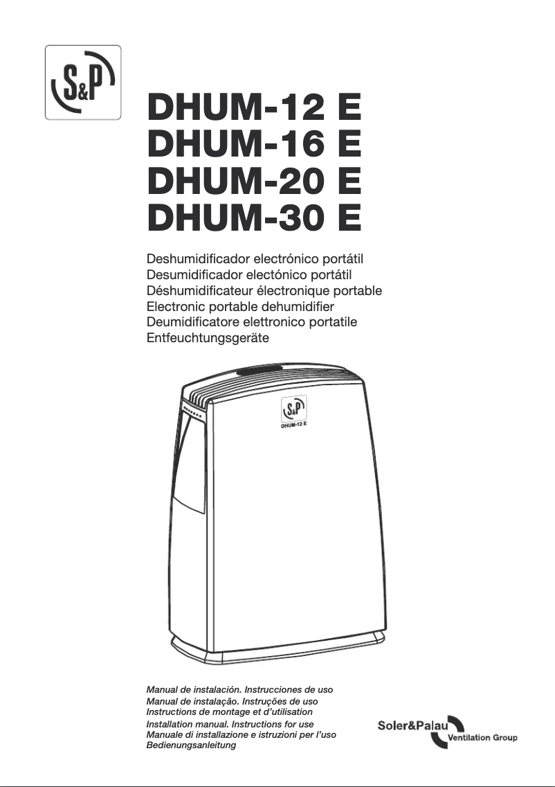 Image de la première page du manuel de l'appareil DHUM-20 E