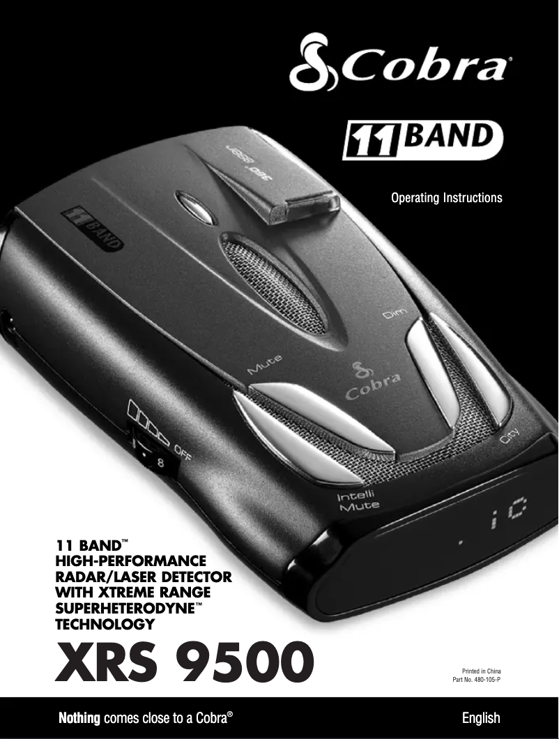 Image de la première page du manuel de l'appareil XRS 9500