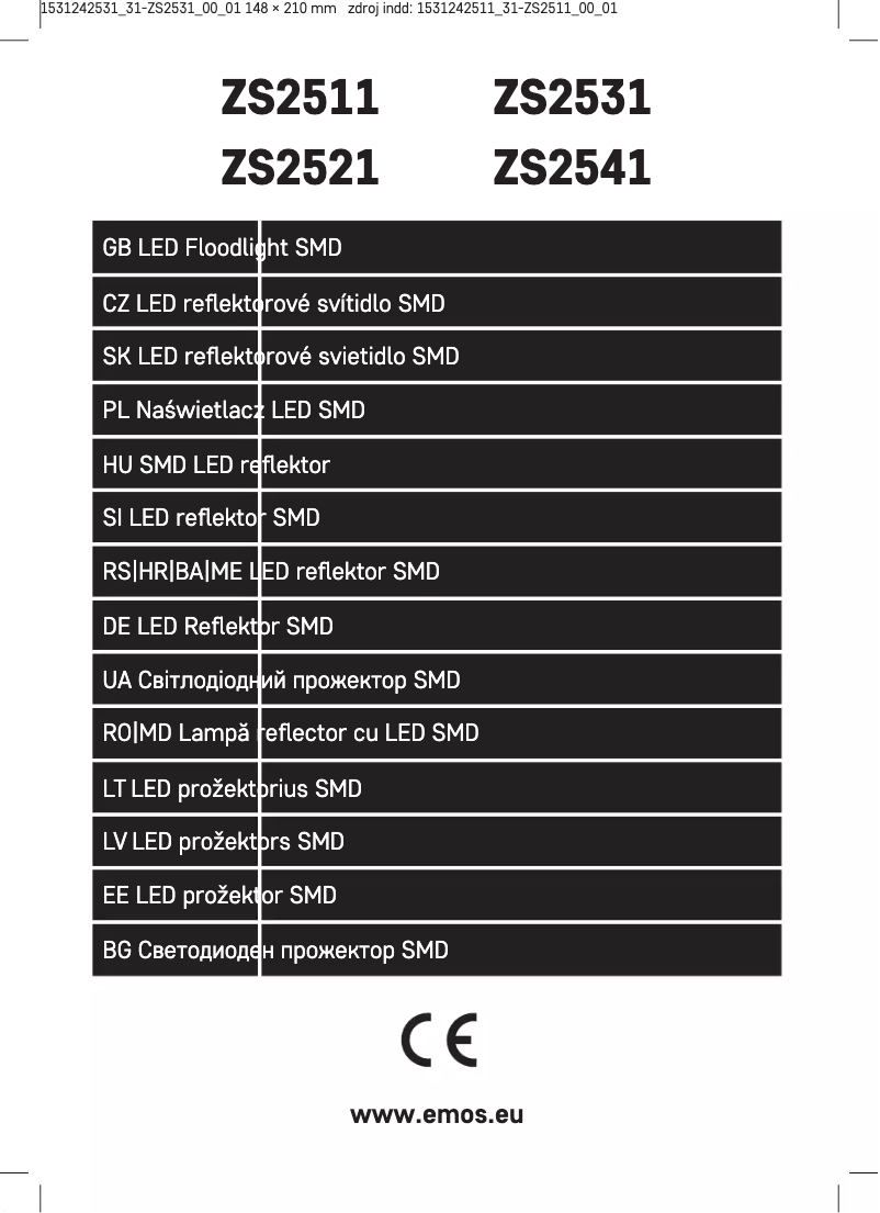 Image de la première page du manuel de l'appareil ZS2531