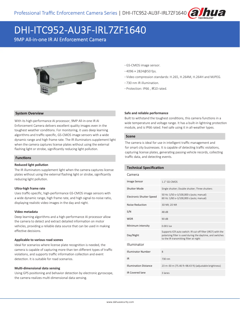 Page n°1 - Manuel utilisateur Dahua Technology ITC952-AU3F-IRL7ZF1640