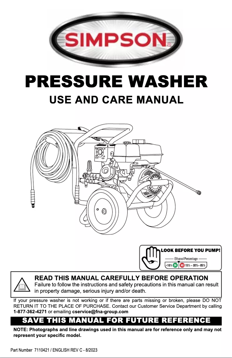 Page 1 de la notice Manuel utilisateur Simpson ALH3228-S