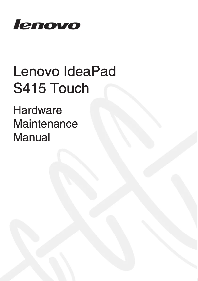 Page n°1 - Manuel utilisateur Lenovo IdeaPad S415 Touch