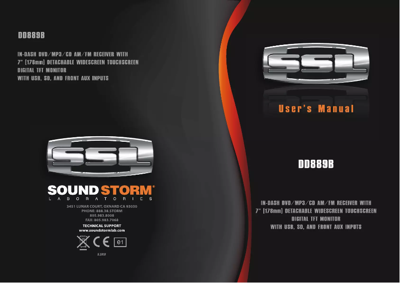 Page n°1 - Manuel utilisateur SSL DD889B