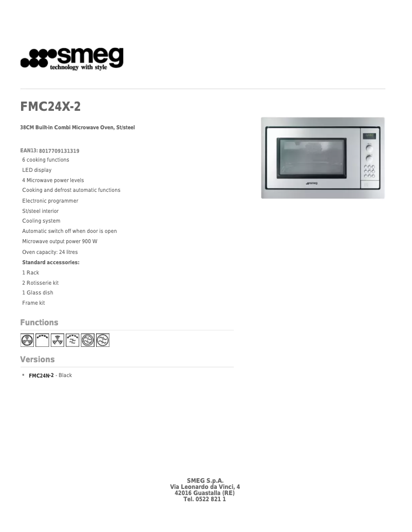 Page n°1 - Manuel utilisateur Smeg FMC24X