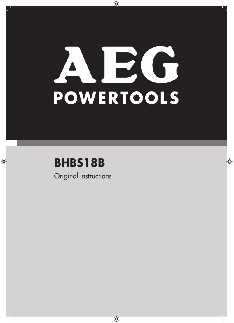 Page n°1 - Manuel utilisateur AEG BHBS18B