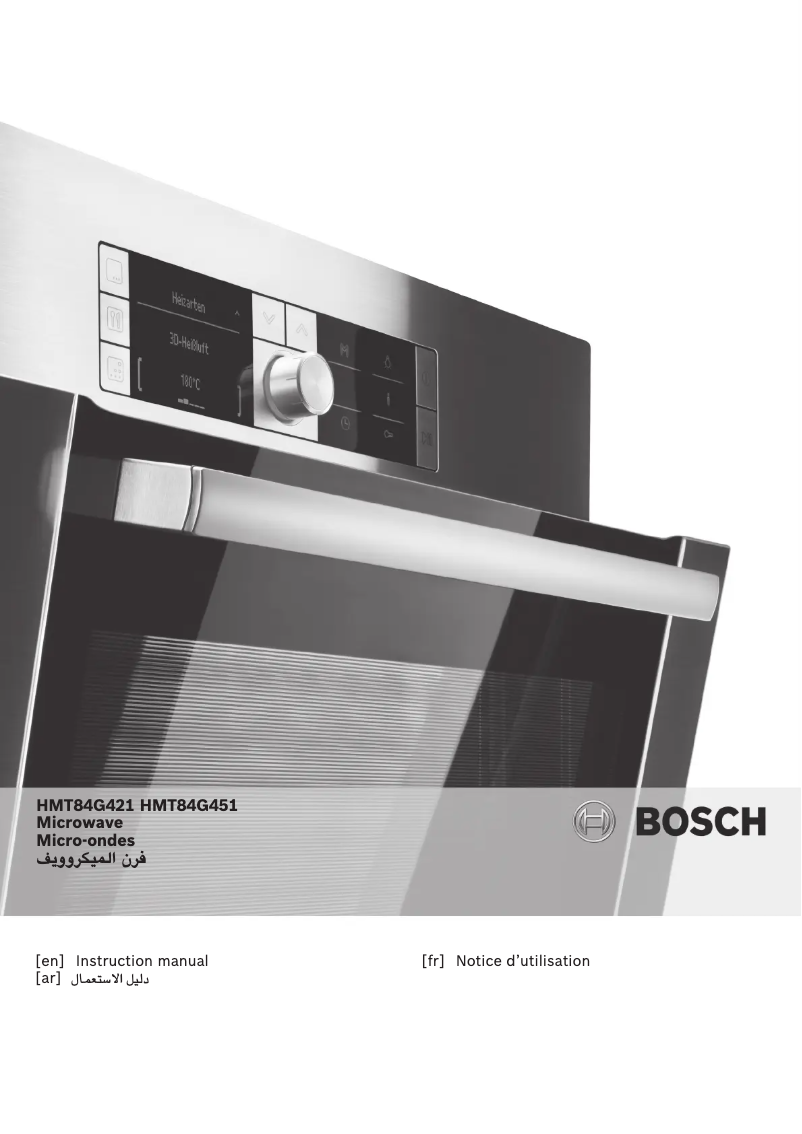 Page 1 de la notice Manuel utilisateur Bosch HMT84G461