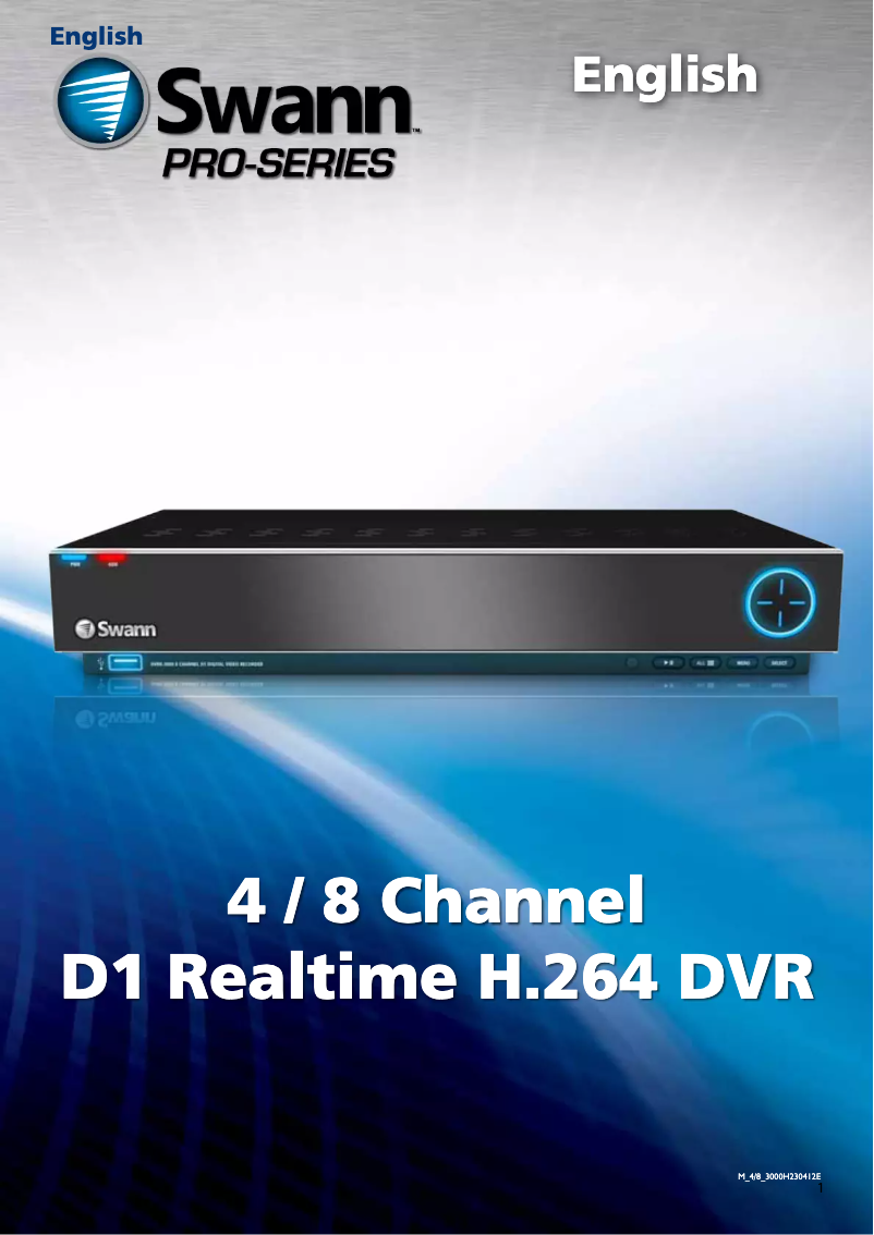 Page 1 de la notice Manuel utilisateur Swann DVR4-3000