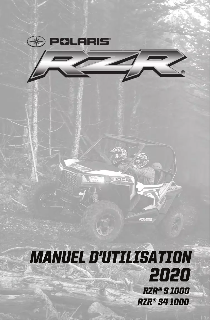 Image de la première page du manuel de l'appareil RZR S 1000 (2020)