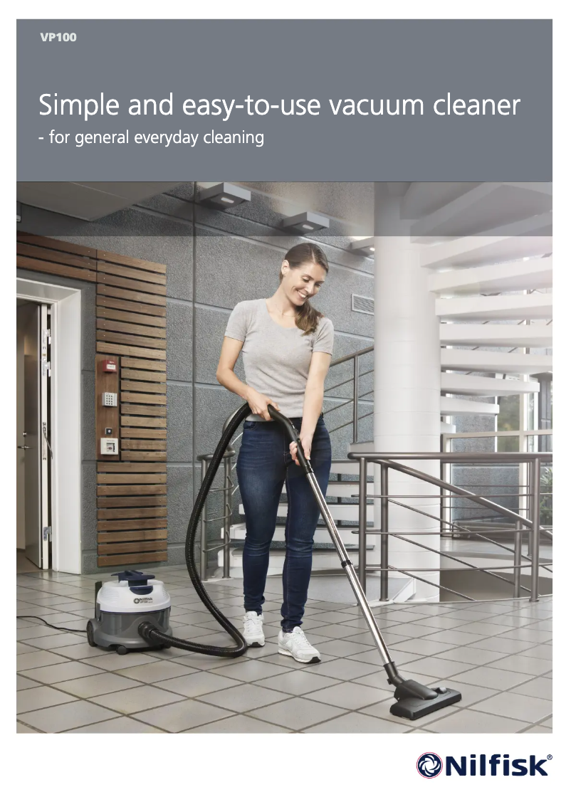 Página 1 del manual Folleto Nilfisk VP100