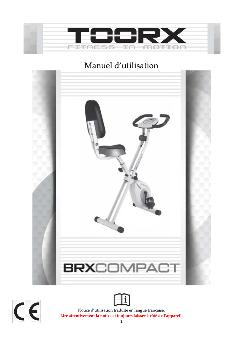Image de la première page du manuel de l'appareil BRX Compact
