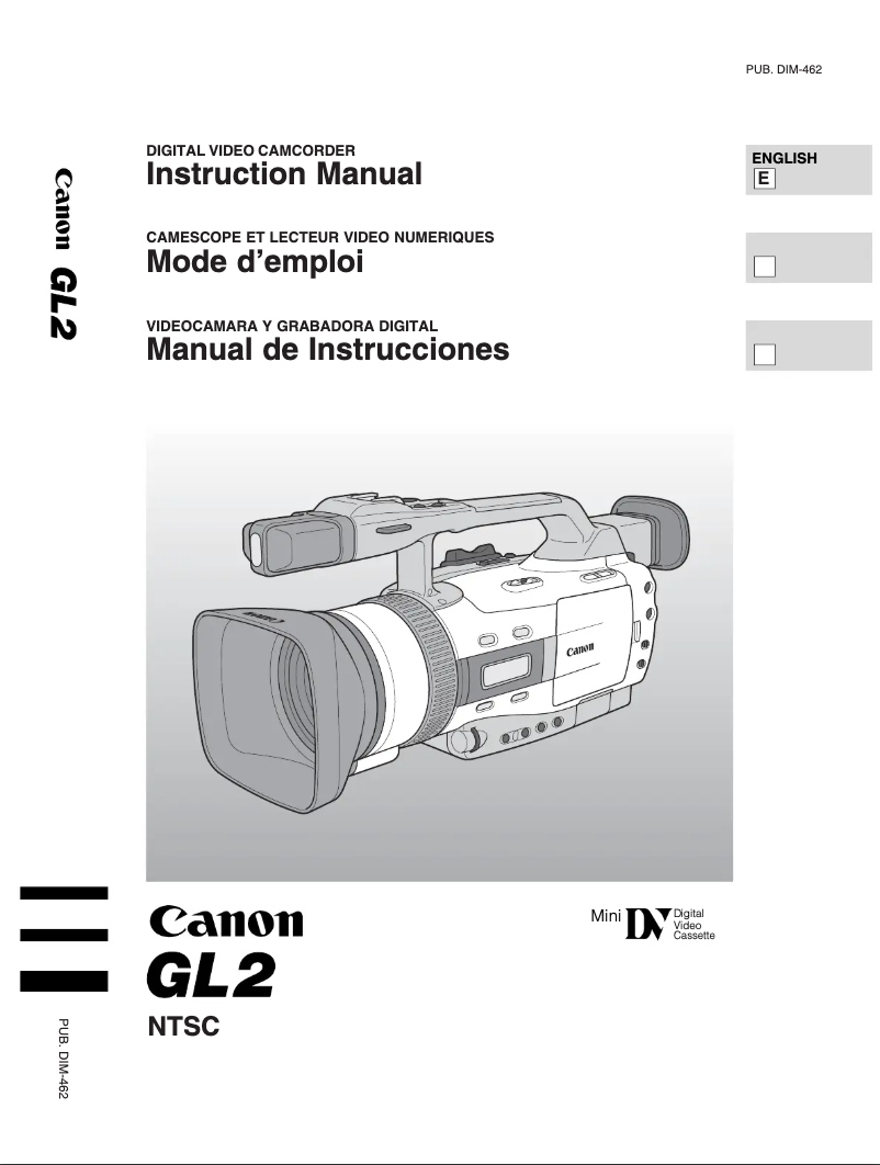 Page n°1 - Manuel utilisateur Canon GL2