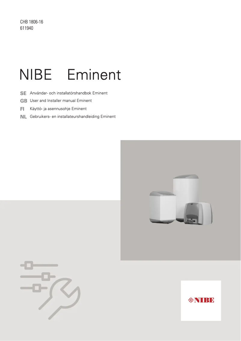 Page 1 de la notice Guide d'installation Nibe Eminent 55 E