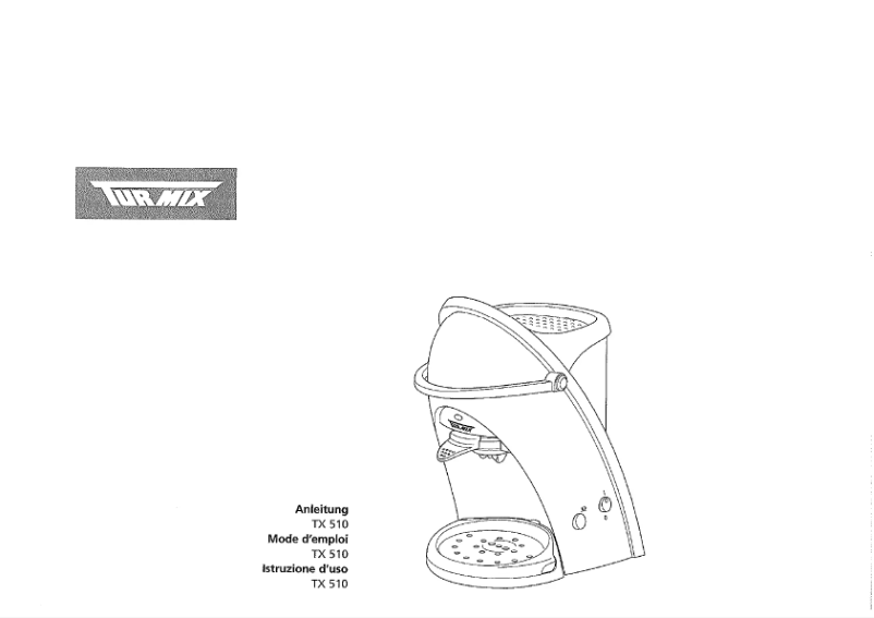 Page n°1 - Manuel utilisateur Turmix TX 510