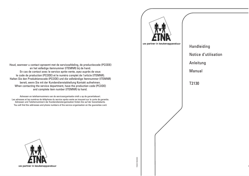 Image de la première page du manuel de l'appareil ECM173RVS