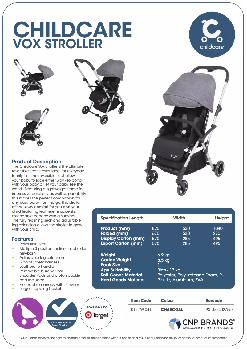 Página 1 del manual Manual de usuario Childcare Vox