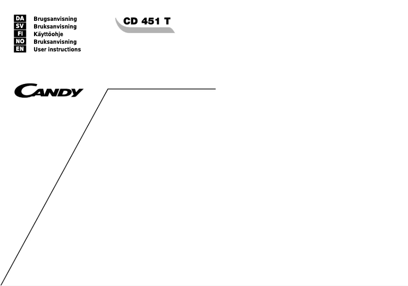 Page 1 de la notice Manuel utilisateur Candy CD 451T