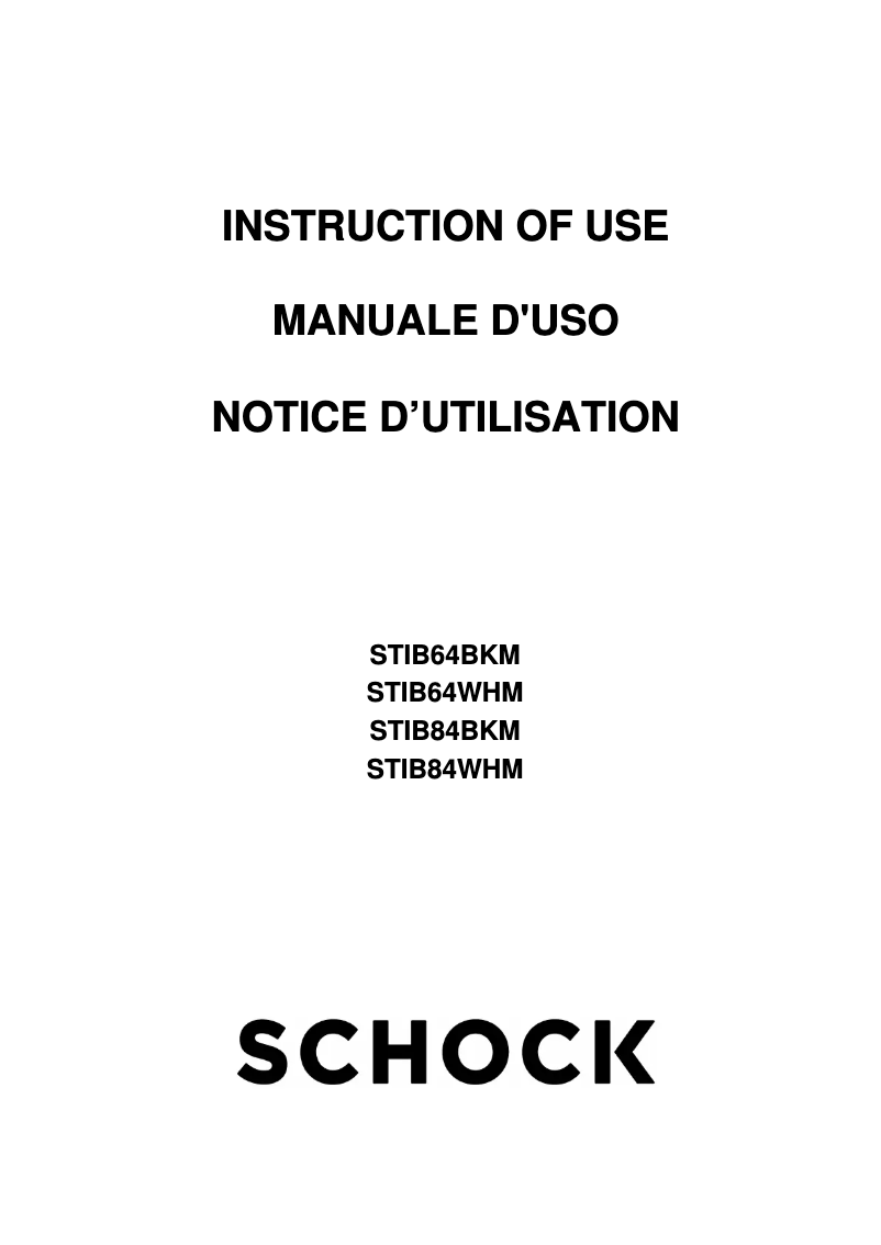 Image de la première page du manuel de l'appareil STIB64BKE