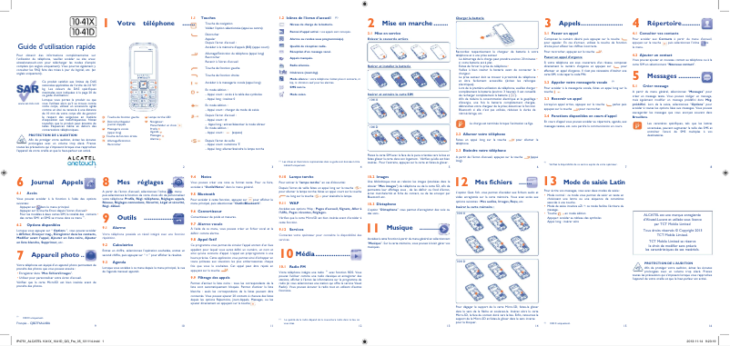 Page n°1 - Mode d'emploi Alcatel One Touch 1041D