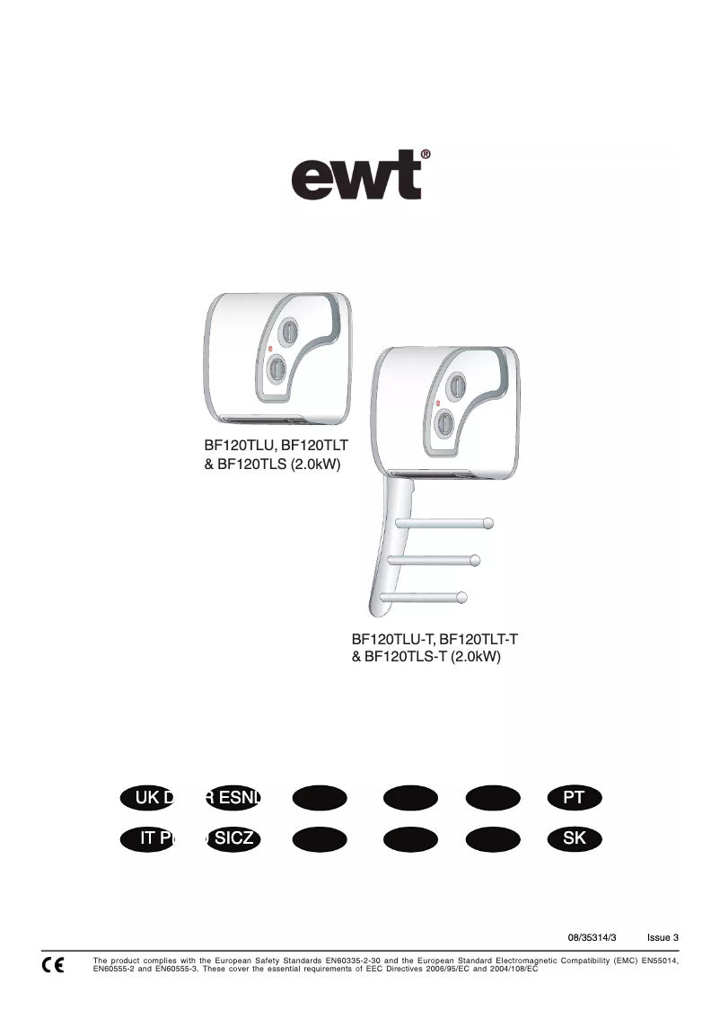 Page 1 de la notice Manuel utilisateur EWT BF120TLS