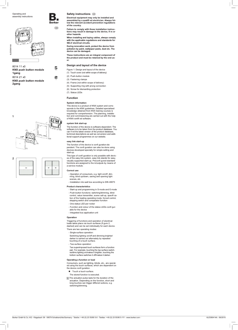 Image de la première page du manuel de l'appareil 6380142109